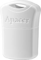 Флеш пам'ять USB Apacer AH116 64GB USB 2.0 White (AP64GAH116W-1) - зображення 2