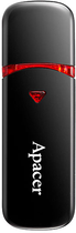 Флеш пам'ять USB Apacer AH333 64GB Black (AP64GAH333B-1) - зображення 1