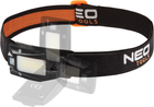 Latarka czołowa akumulatorowa NEO Tools COB LED Czarna (5907558464931) - obraz 1