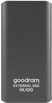 Dysk SSD Goodram HL100 1TB USB 3.2 Type-C TLC Black (SSDPR-HL100-01T) Zewnętrzny - obraz 1