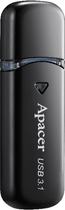 Pendrive Apacer AH355 64GB USB 3.0 Czarny (AP64GAH355B-1) - obraz 1