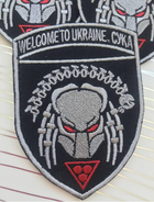 Шеврон Хижак "WELCOME TO UKRAINE С*КА" на липучці 7,5х9 см. - зображення 1