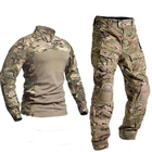 Тактична військова форма літня multicam мультикам бойовий костюм тактичний одяг ЗСУ з наколінниками + кепка XL - зображення 10