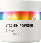 Дієтична добавка OstroVit Vit&min Powder Peach 150 г (5903933904290) - зображення 1