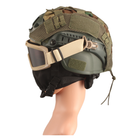 Тактические очки защитная маска Solve с креплениями на каску с 3 сменными линзами Койот - изображение 2
