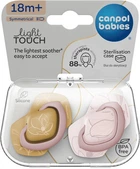 Canpol babies Пустушка силіконова симетрична 18+ міс GOLD 2 шт. - золота та рожева 22/666_pin 5901691886940