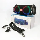 Портативная колонка TG642 с RGB подсветкой и ремешком. Цвет: черный