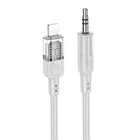 Аудiокабель HOCO UPA27 Spirit transparent digital audio conversion cable iP Black (6942007612524 )