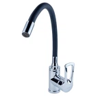 Cмеситель для кухни однорычажный с гибким изливом AQUATICA ML-4B544C черный силумин 9746130