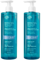 Гель для вмивання обличчя й тіла Ducray Keracnyl Duplo 2 x 400 мл (3282779369206) - зображення 1