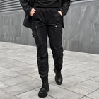 Жіноча Форма "Pobedov" Куртка на мікрофлісі + Штани - Карго / Демісезонний Костюм чорний розмір S - зображення 7