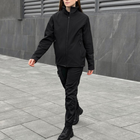 Женская Форма "Pobedov" Куртка на микрофлисе + Брюки - Карго / Демисезонный Костюм черный размер L - изображение 3