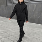 Женская Форма "Pobedov" Куртка на микрофлисе + Брюки - Карго / Демисезонный Костюм черный размер M - изображение 3