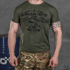 Мужская потоотводящая футболка Coolmax НГУ олива размер 3XL - изображение 1