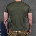 Мужская потоотводящая футболка Coolmax НГУ олива размер 3XL - изображение 4