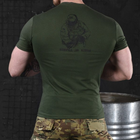 Мужская футболка Monax segul с принтом "Вперед до конца" кулир олива размер M - изображение 4