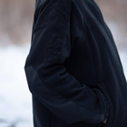 Жіноча Флісова Кофта з високим коміром та липучками під шеврони чорна розмір 2XL - зображення 3