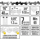 Цепь Для Бензопилы 40 см 3/8" 57Z YATO (YT-84954)