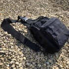 Качественная тактическая сумка, укрепленная мужская сумка рюкзак тактическая слинг. Цвет: черный - изображение 3