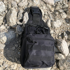 Качественная тактическая сумка, укрепленная мужская сумка рюкзак тактическая слинг. Цвет: черный - изображение 5