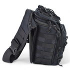 Тактична сумка чорна через плече військова велика нагрудна сумка ВСУ сумка універсальна армійська - зображення 1