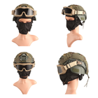 Тактичні окуляри захисна маска з кріпленнями на каску з 3 змінними лінзами Койот-товщина лінз 3 мм - зображення 4