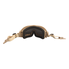 Тактичні окуляри захисна маска з кріпленнями на каску з 3 змінними лінзами Койот-товщина лінз 3 мм - зображення 7