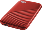 Dysk SSD Western Digital My Passport 500GB USB 3.2 Type-C Red (WDBAGF5000ARD-WESN) External - obraz 4