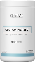 Aminokwas OstroVit Glutamina 1250 mg 300 kapsułek (5903246228397) - obraz 1