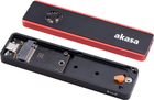 Kieszeń zewnętrzna Akasa Vegas M.2 SATA/NVMe SSD USB 3.2 Gen 2 with RGB Fan Black-Red (AK-ENU3M2-06) - obraz 6