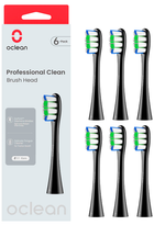 Końcówka do elektrycznej szczoteczki do zębów Oclean Professional Clean 6szt Black - obraz 1