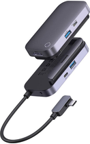 Хаб USB-C 4в1 Baseus PadJoy Series USB 3.0 + HDMI + USB-C PD + jack 3.5 mm Gray (WKWJ000013) - зображення 4