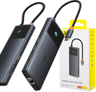 Адаптер Хаб USB-C 10в1 Baseus 2 x HDMI, 3 x USB-A, USB-C, RJ45, SD/TF, PD Black (B00061800123-00) - зображення 8