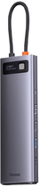 Хаб USB-C 12в1 Baseus Metal Gleam Series Gray (WKWG020213) - зображення 3