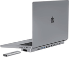 Док-станція USB-C Invzi MagХаб 12в2 do MacBook Pro 16" з кишенею SSD Gray (MH01-16)