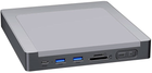 Док-станція USB-C Invzi MagХаб 8в1 do iMac з кишенею SSD Gray (744252888039) - зображення 1