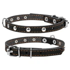 Ошейник "CoLLaR одинарный с украшениями (ширина 14мм, длина 27-35см) черный