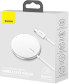 Ładowarka indukcyjna Baseus Simple Mini Magnetic Wireless Charger 15W USB-C Cable 1.5 m White (WXJK-F02) - obraz 6