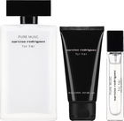 Набір для жінок Narciso Rodriguez For Her Pure Musc Парфумована вода 100 мл + Лосьйон для тіла 50 мл + Парфумована вода 10 мл (3423222092481) - зображення 1