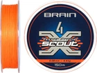 Шнур Brain Scout 4X 150 м (fluoro Orange) 0.080 мм 4.4 кг (18585533)