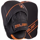 Лапа Вігнута шкіряна (2шт) Zelart Pro Mega (р-р 25x18x5см, Чорно-оранжевий)