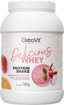 Protein OstroVit Delicious WHEY 700 g Wafle Truskawkowe (5903933900711) - obraz 1
