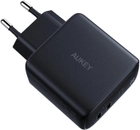 Мережевий зарядний пристрій Aukey 2 x USB-C 45 W Black (0689323784721) - зображення 5