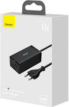 Ładowarka sieciowa Baseus GaN5 Pro 2 x USB-C + USB + HDMI 67 W Czarna (CCGP110201) - obraz 6