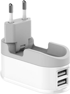 Мережевий зарядний пристрій Budi з функцією таймера 2 x USB 12 W White (6971536921388) - зображення 3