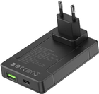 Ładowarka sieciowa Budi USB + USB-C PD 65 W + adaptery EU/UK/US/AU Czarna (6971536925423) - obraz 2
