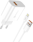 Мережевий зарядний пристрій Foneng 1 x USB QC 3.0 White + кабель USB Lightning (EU46 iPhone) - зображення 2