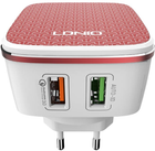 Мережевий зарядний пристрій Ldnio 2 x USB + кабель Lightning (A2405Q Lightning) - зображення 3