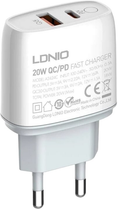 Мережевий зарядний пристрій Ldnio USB-C 20W + кабель USB-C - USB-C (A2424C Type-C-Type-C) - зображення 7