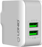 Мережевий зарядний пристрій Ldnio 2 x USB + кабель MicroUSB (A2203 Micro) - зображення 2